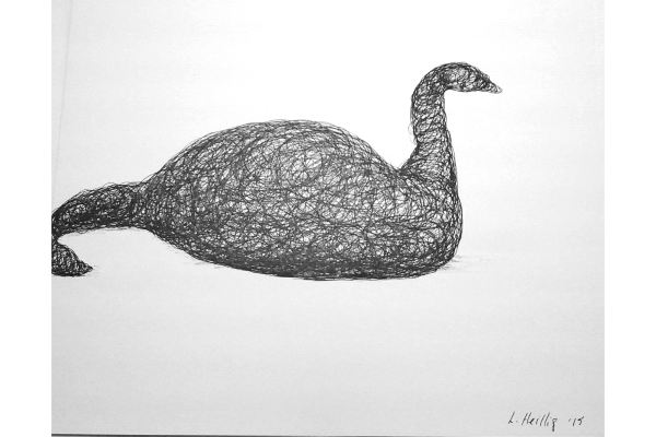 Drawn into Life II, ink on Canson Bristol, 12x9 in.